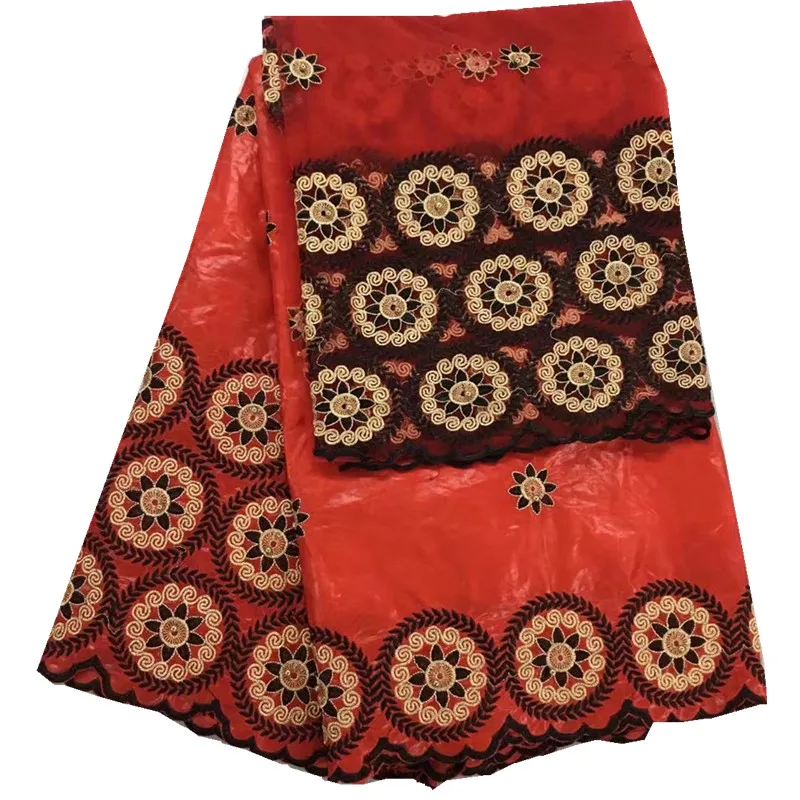 New 5 Yards bazin riche with Beads African Embroidered Bazin Getzner for party dress French 2Yards Net Lace YJ52-69 | Дом и сад