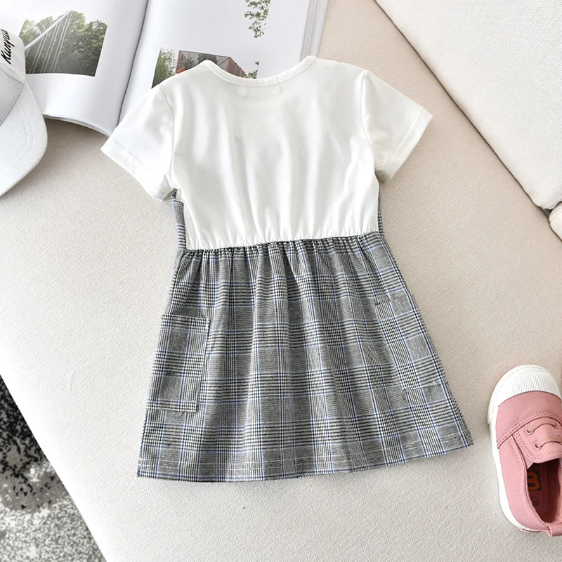 Детские клетчатые платья для девочек новинка 2019 года корейское платье принцессы