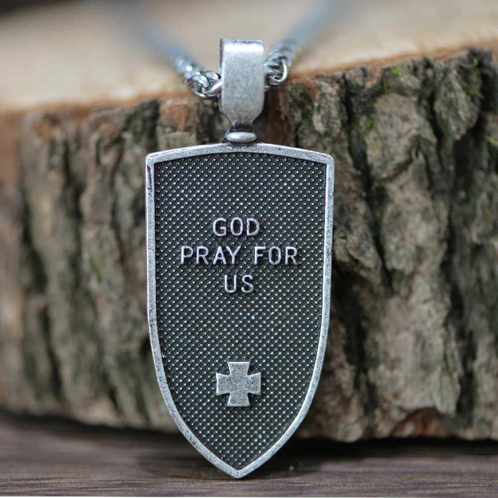 Langhong 1pcs God Necklace Sanit Pray for Me Religious | Украшения и аксессуары
