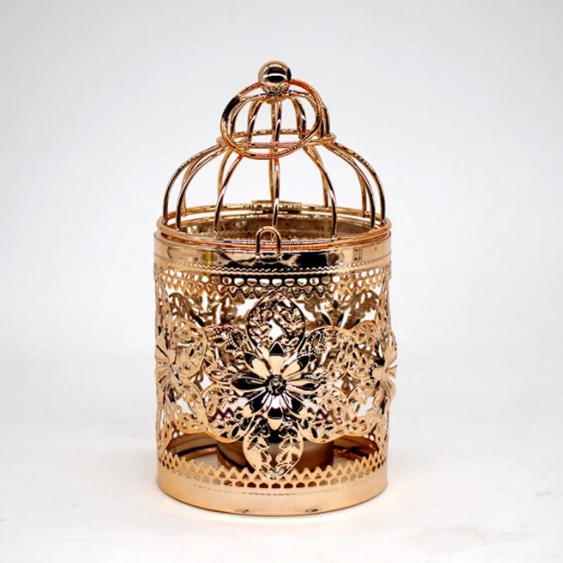 Старинный держатель для свечей Свадебный дом висит Фонари украшение птица в