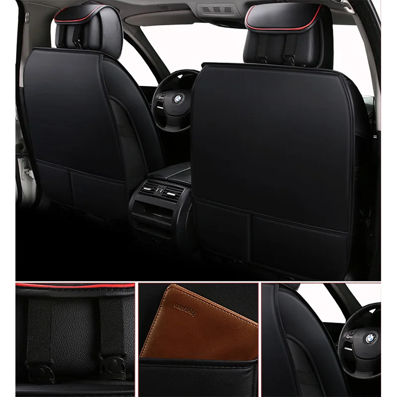 (Спереди и сзади) Специальные кожаные чехлы на автомобильные сиденья для BMW e30 e34 e36