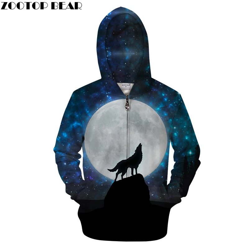 

Enjoy Moon 3D Zip Hoodies Men Zipper Sweatshirts Wolf Pullover Novelty Tracksuit Fashion Hoody Streetwear Hooded DropShip ZOOTOP