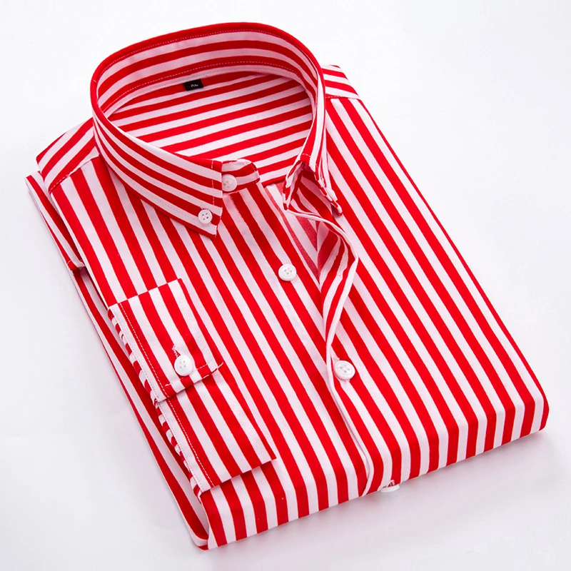 2019 men's shirt business casual long-sleeved classic striped social dress soft and comfortable slim men | Мужская одежда