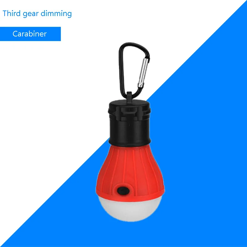 Carabiner - red 4 цвета мини портативный фонарь тент свет светодиодный лампа аварийная лампа водонепроницаемый подвесной крючок походный фонарик Рыбалка - Цвет: Carabiner - red