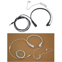 lot 10pcs 1 pin 3 5mm plug throat controlled ptt mic headset covert air tube earpiece headphone for smart mobile cell phone pc