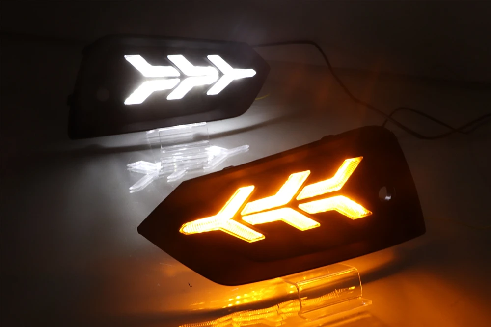 Автомобиль мигает 2 шт. светодиодный дневной свет дневного света для Volvo XC60 с функцией поворота 12 В автомобиля DRL противотуманная фара