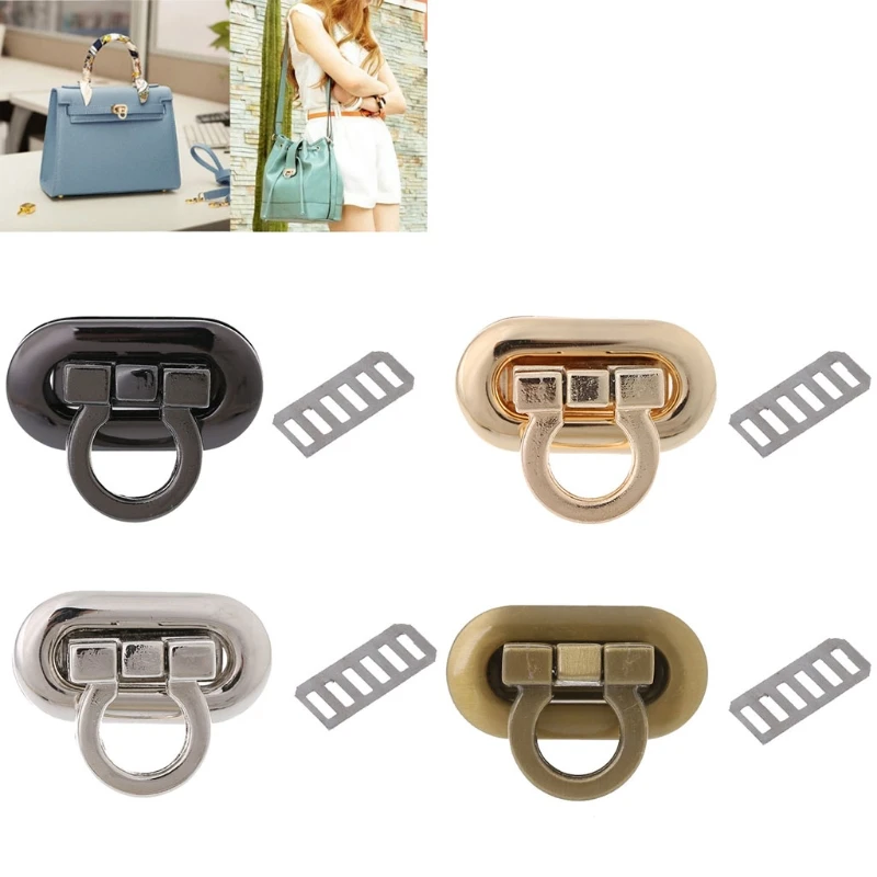

New Metal Clasp Turn Lock Twist Lock for DIY Handbag Craft Bag Purse Hardware