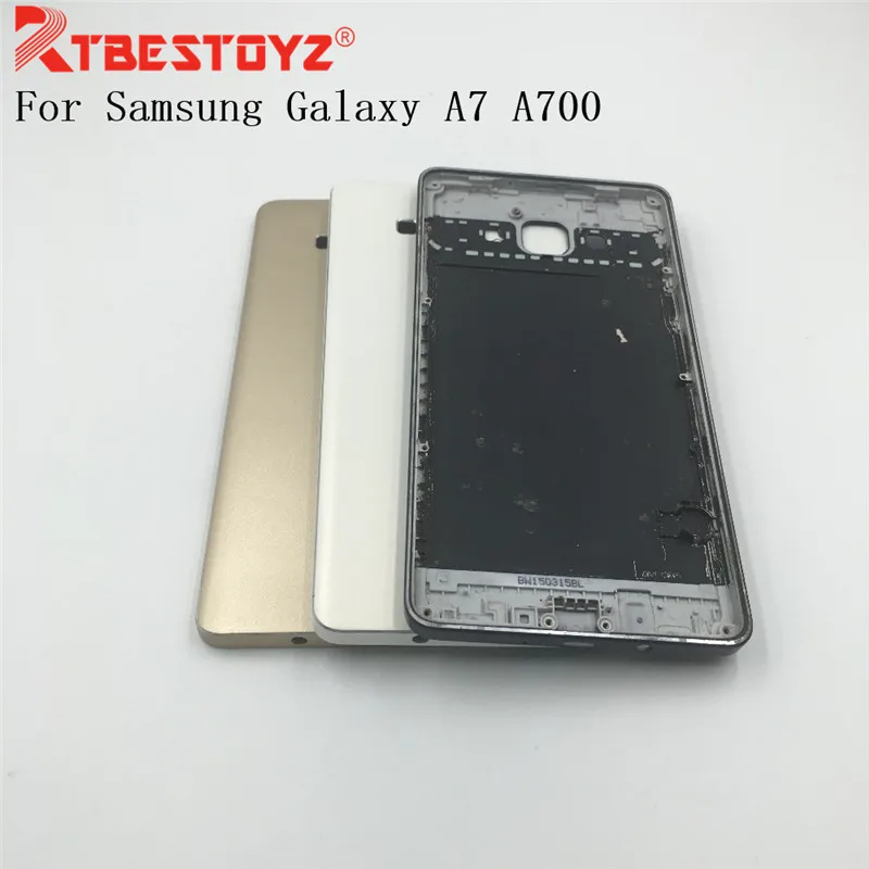 

RTBESTOYZ RTBESTOYZ Metallic Material Back Battery Cover Case Door Housing Cover Frame For Samsung Galaxy A7 A700 A7 2015 A7000