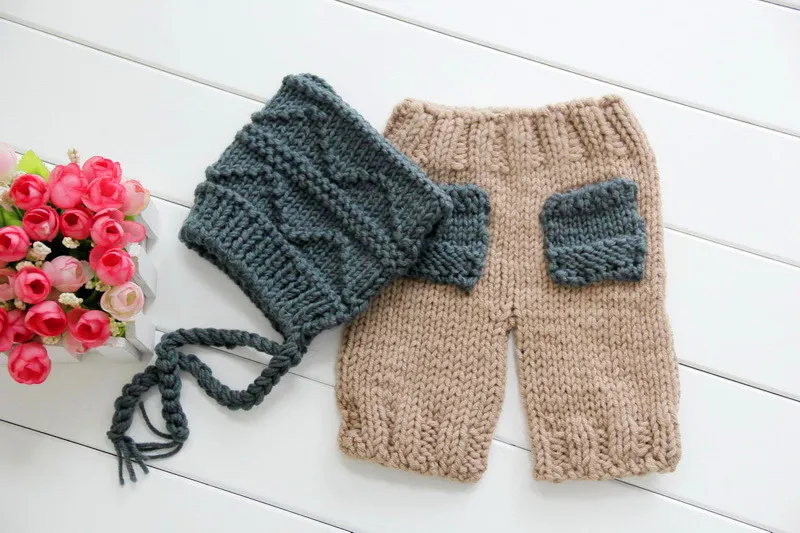 Бесплатная доставка вязаный реквизит для фотосъемки новорожденных детская