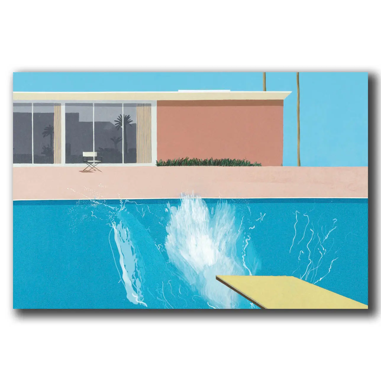 Q1425 Плакаты и принтами Новый David Hockney больший всплеск художник на заказ