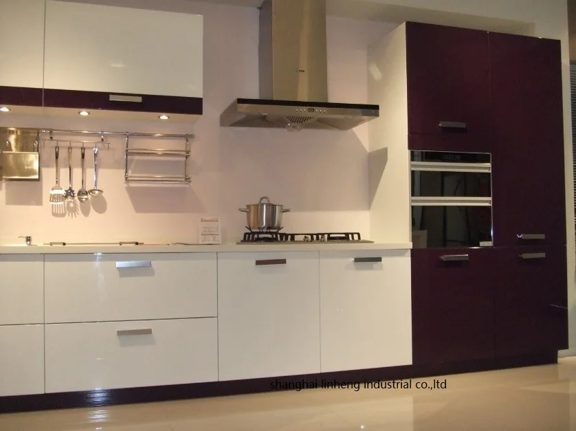 

High gloss/lacquer kitchen cabinet mordern(LH-LA058)