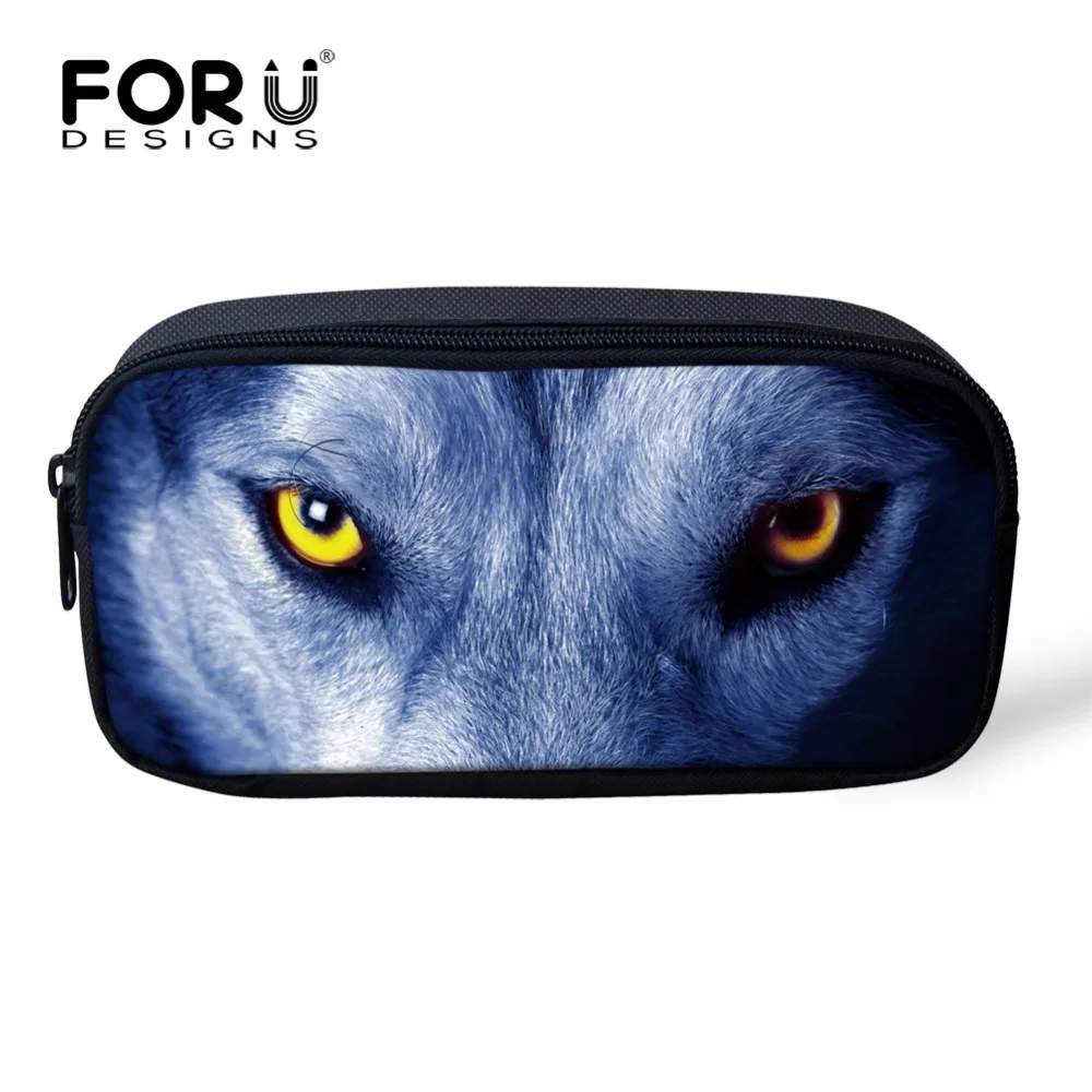 Винтажная сумка для косметики женщин классная макияжа с принтом волка