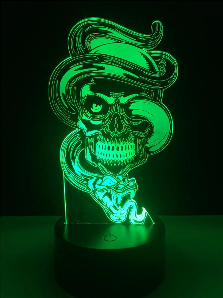 Новинка 2018 привидение 3D лампа светодиодное освещение USB настроение иллюзия