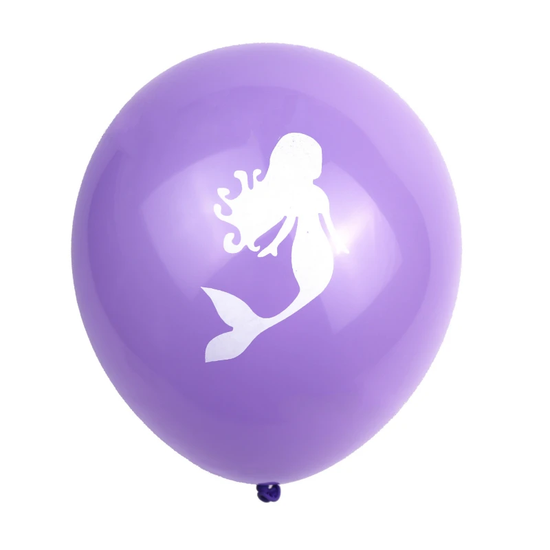 10 шт./партия латексные воздушные шары с рисунком русалки воздушный шарик для