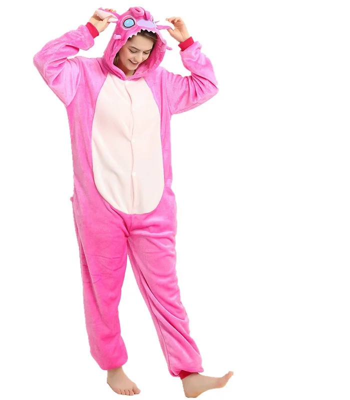 Pink Stitch AFEENYRK, женская мягкая удобная Пижама с единорогом, комплект одежды для сна, домашняя одежда, Пижама унисекс, домашняя одежда для девочек/мальчиков/одежда для сна для взрослых - Цвет: Pink Stitch