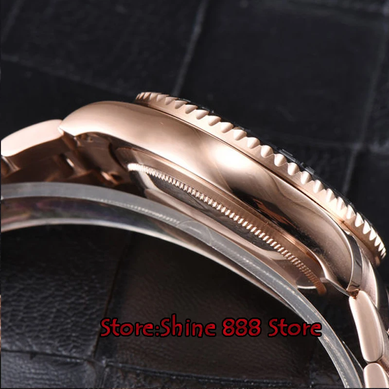 Мужские автоматические часы Parnis 41 мм с коричневым циферблатом сапфировым