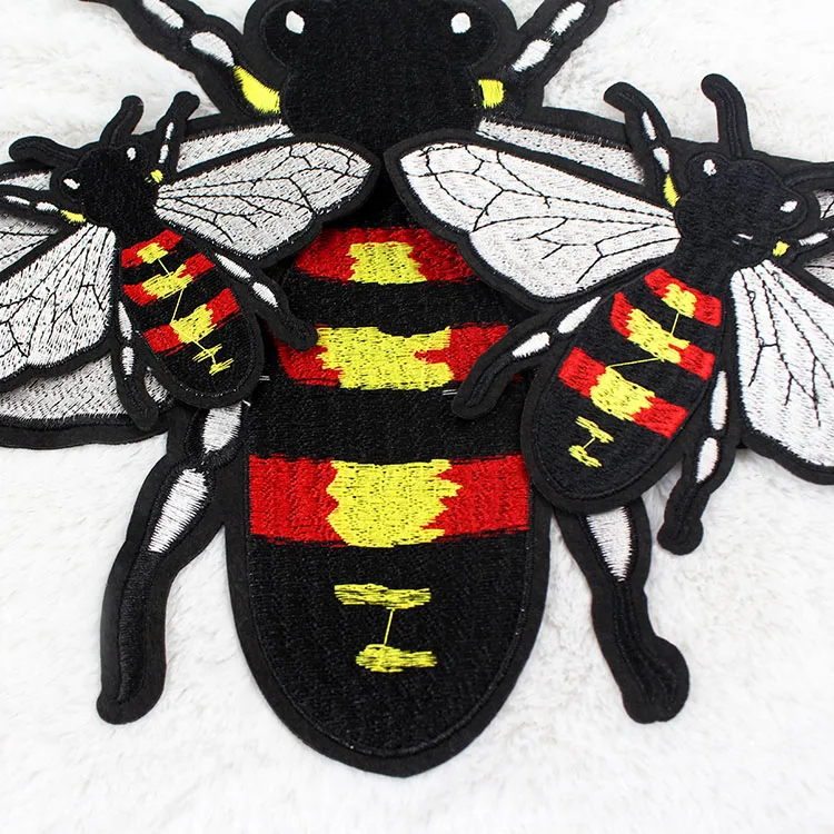 3 шт./лот Высококачественная вышитая кружевная ткань маленькая пчела Ткань Патч