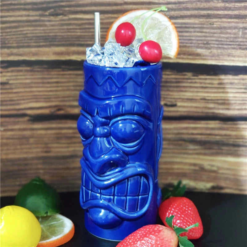 650 мл Hawaii Tiki кружки, Коктейльная чашка, пивная кружка для напитков, кружка для вина, керамическая Пасхальная кружка Tiki, барные инструменты
