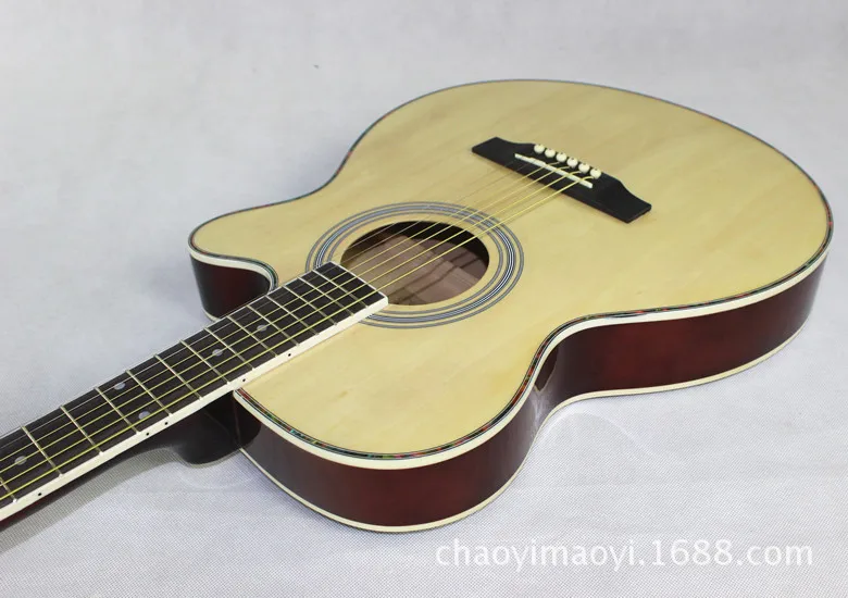 Гитара акустическая электрическая стальная струна тонкое тело Flattop Balladry поп-фолк 40 дюймов гитара 6 струн красный свет Cutaway электро
