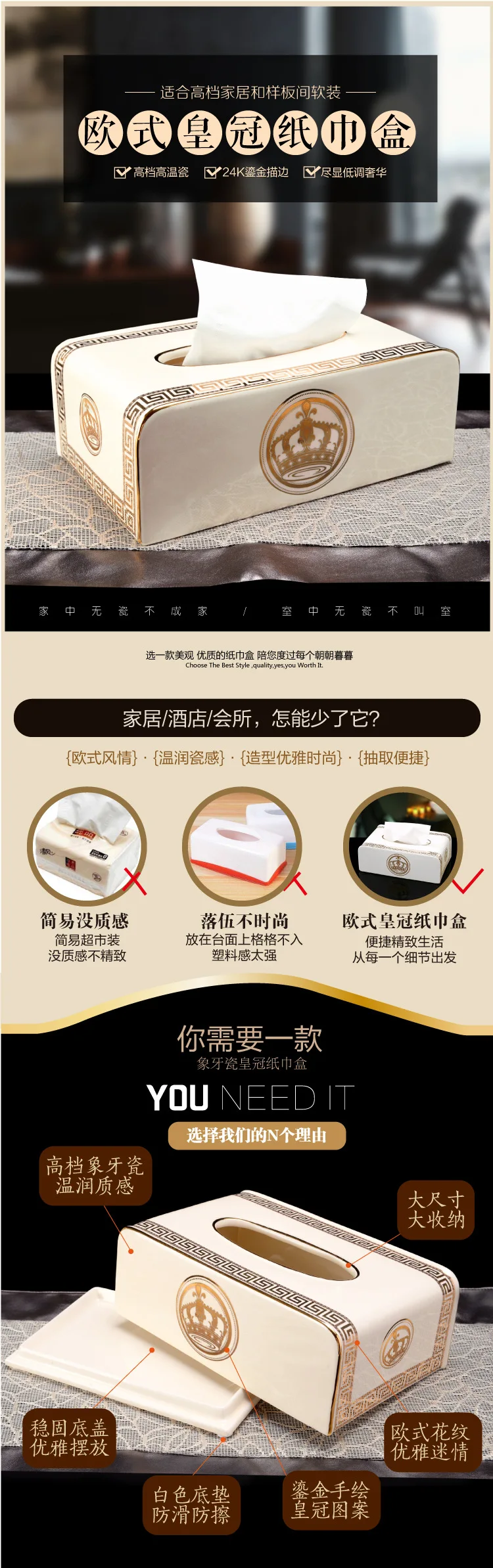 NEWYEARNEW Европа CeramicTissue коробки канистра античный благородный креативный домашний декор держатель для туалетной бумаги свадебный подарок