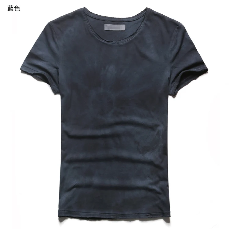 Летние Для мужчин Новый стиль галстук окрашенные короткий рукав Повседневное