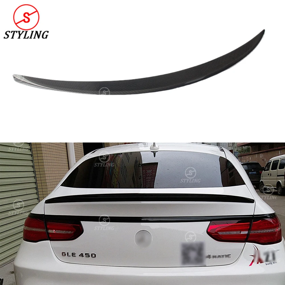 

W166 AMG Carbon Fiber Rear Spoiler For Mercedes GLE63 300 400 Rear Trunk Wing spoiler AMG style 2015 2016 2017 2018 2019