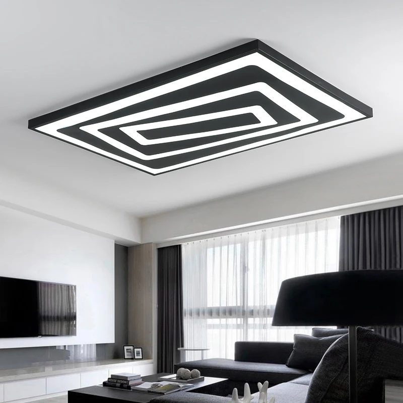 Living room Romantic square shape Simple modern creative led ceiling lamp office lighting bedroom lights dining iron | Освещение