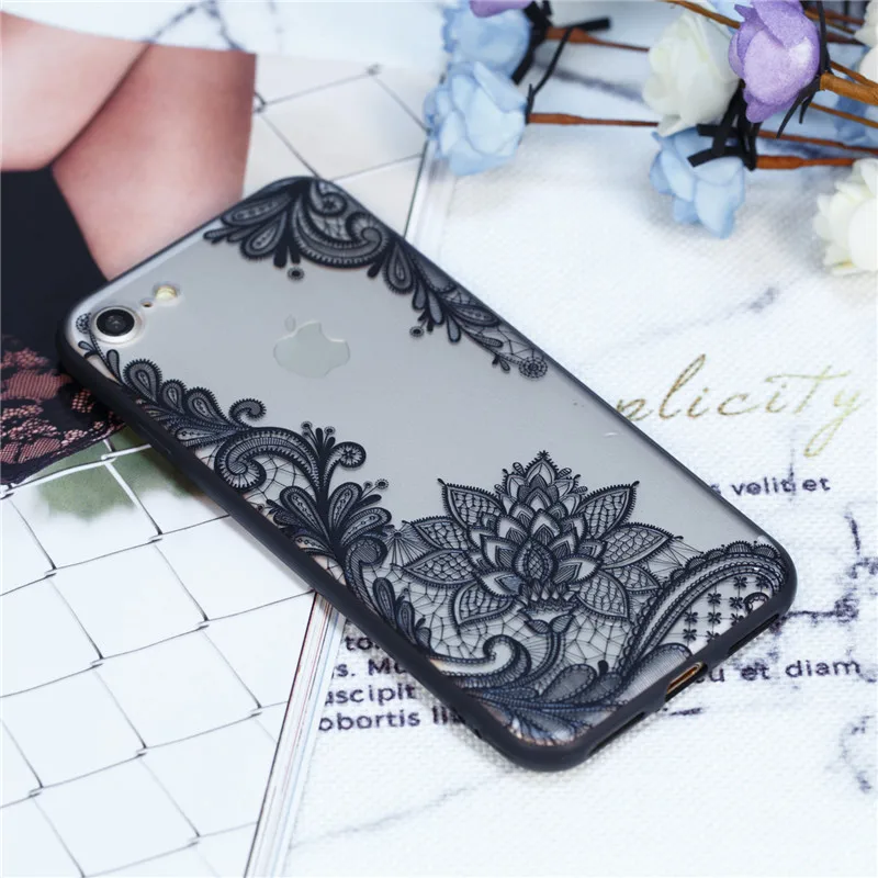 F1 Модный розовый сексуальный цветочный чехол для iPhone 6, 6 S, 5, 5s, SE, 6 PLus, задняя крышка с цветком, PC+ TPU, чехол для iPhone на X 8, 7 - Цвет: F1