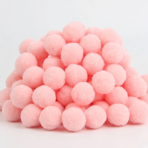 03 Light pink Верх: помпоны-10/15/20/25 мм помпон мини пышная Нижняя Pompones бальное свадебное украшение швейной детские игрушки Аксессуары 100 шт - Цвет: 03 Light pink