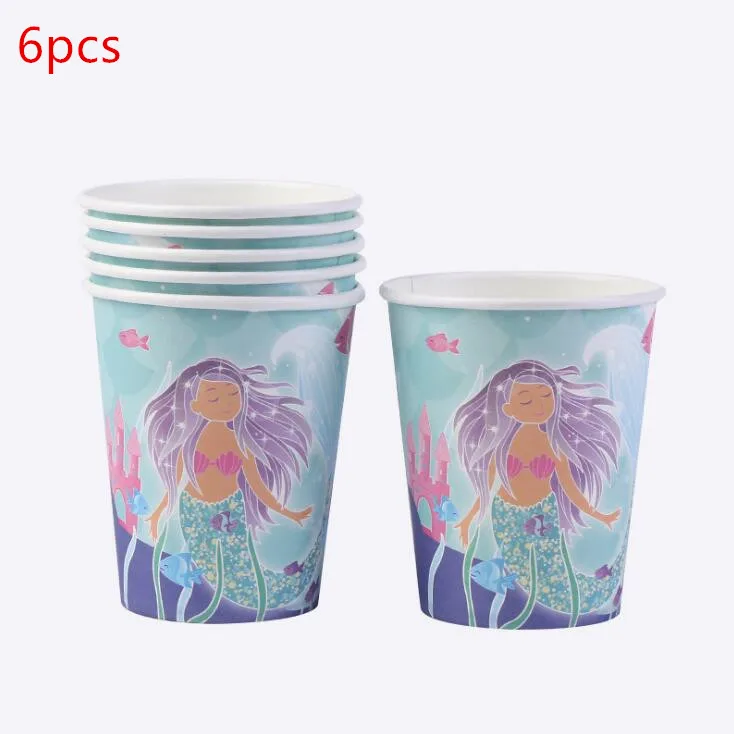 1 шт счастливый ребенок душ Русалка тема посуда набор девушки сувениры украшение