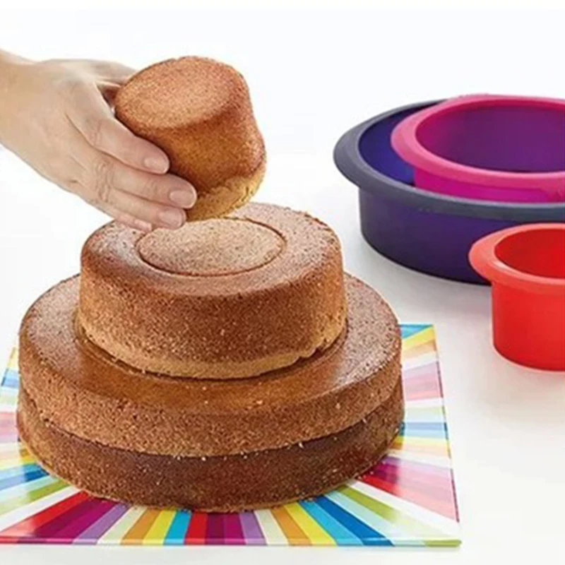 3 шт. круглая силиконовая форма для торта набор выпечки кексов желе готовая еда