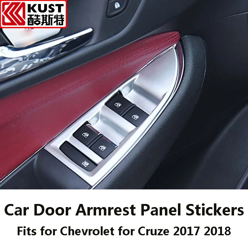 Kust Автомобильный интерьер наклейки для Chevrolet Cruze 2017 4 шт. авто дверь подлокотник 2018