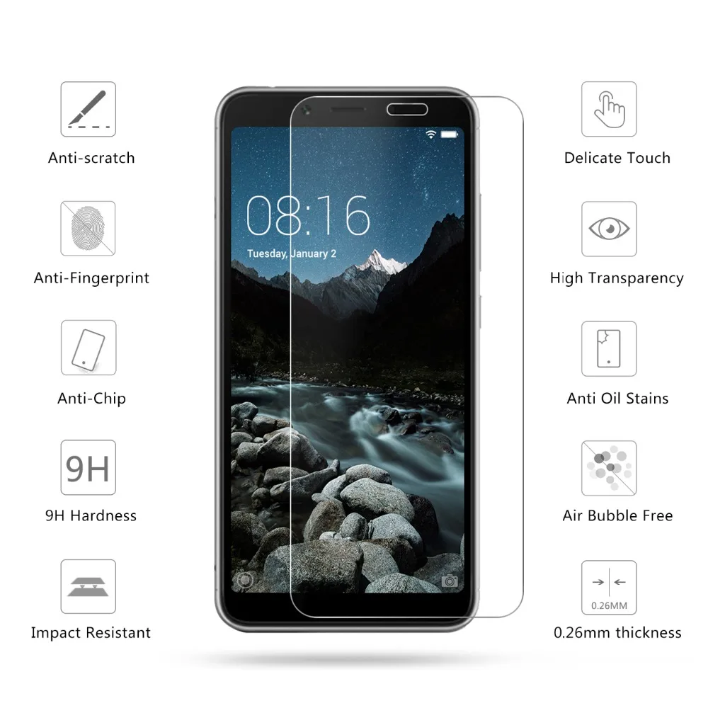Закаленное стекло для Xiaomi Redmi 6A Защита экрана Xiao Mi Передняя прозрачная стеклянная