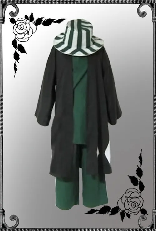 Аниме Bleach Urahara Kisuke Косплей Костюм Кимоно костюм на Хэллоуин полный наряд пальто+ рубашка+ брюки+ шляпа