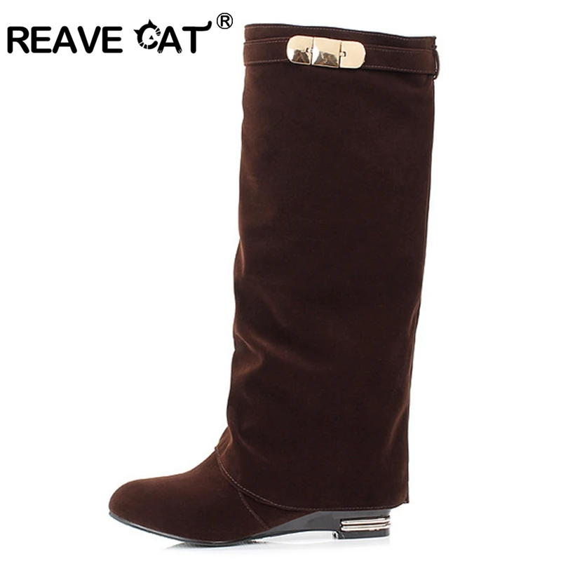 Женские ботинки для верховой езды REAVE CAT черные красные прямые в английском стиле