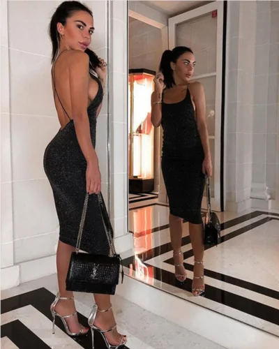 Женское облегающее короткое платье миди вечерние Клубные платья-карандаш без