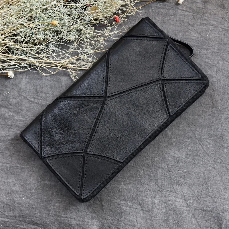 Роскошный Мужской винтажный кошелек портмоне ручной работы из 100% натуральной