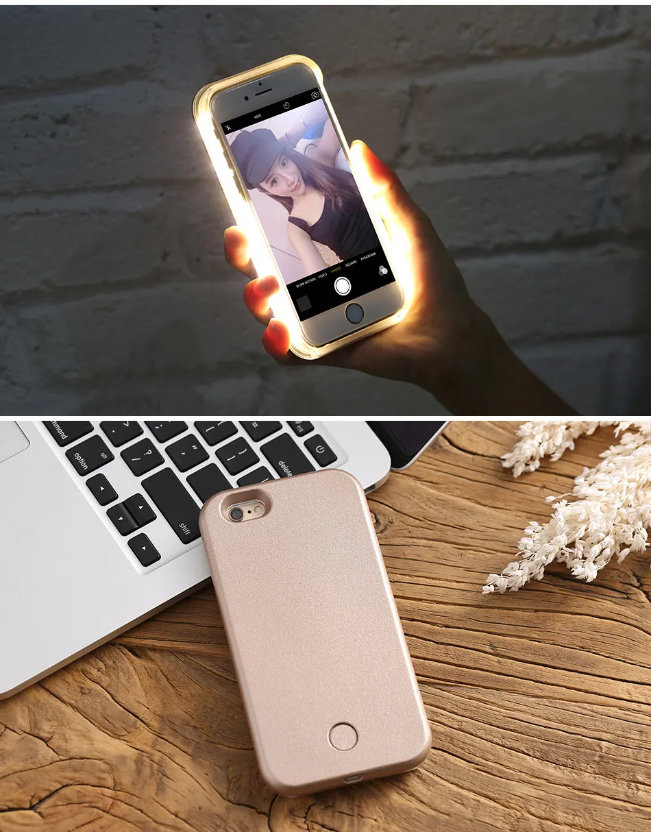 KISSCASE светодиодный заполняющий свет чехол для iPhone 7 8 X XS Max XR Selfie Light Phone Чехол для iPhone 7 8 6 6s Plus 5 5S SE чехол Funda