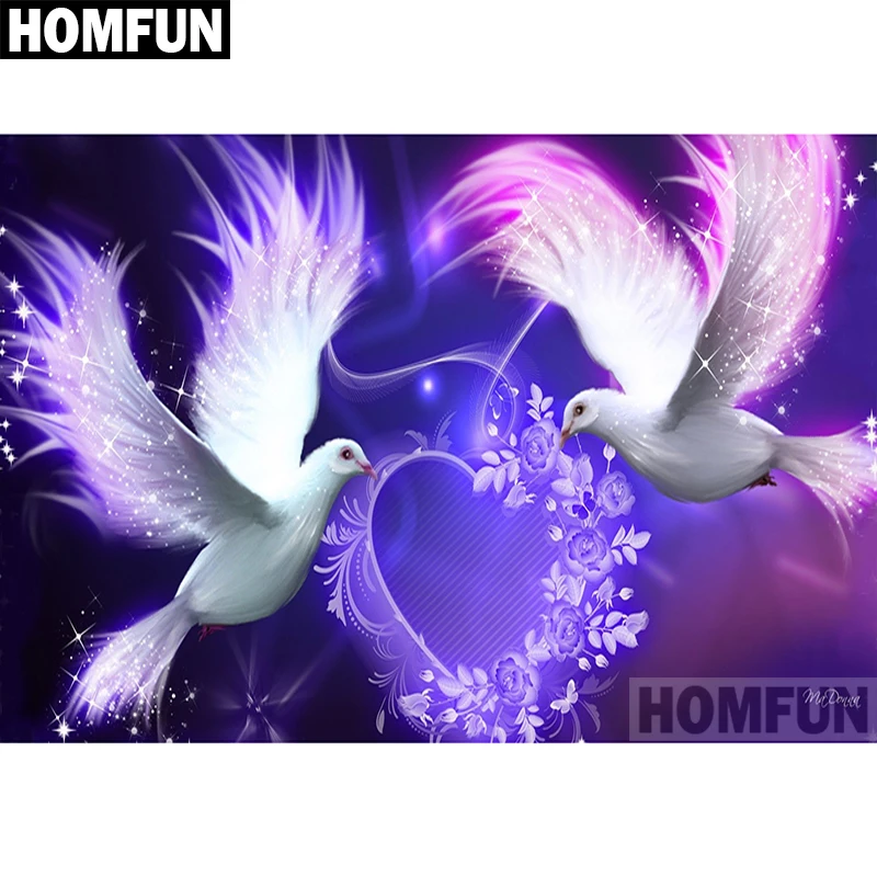 HOMFUN полный квадрат/круглая дрель 5D DIY Алмазная картина &quotголубь любовь&quot