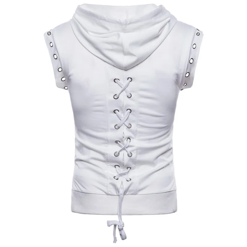 MORUANCLE мужские футболки в стиле панк хип-хоп с капюшоном модная уличная одежда