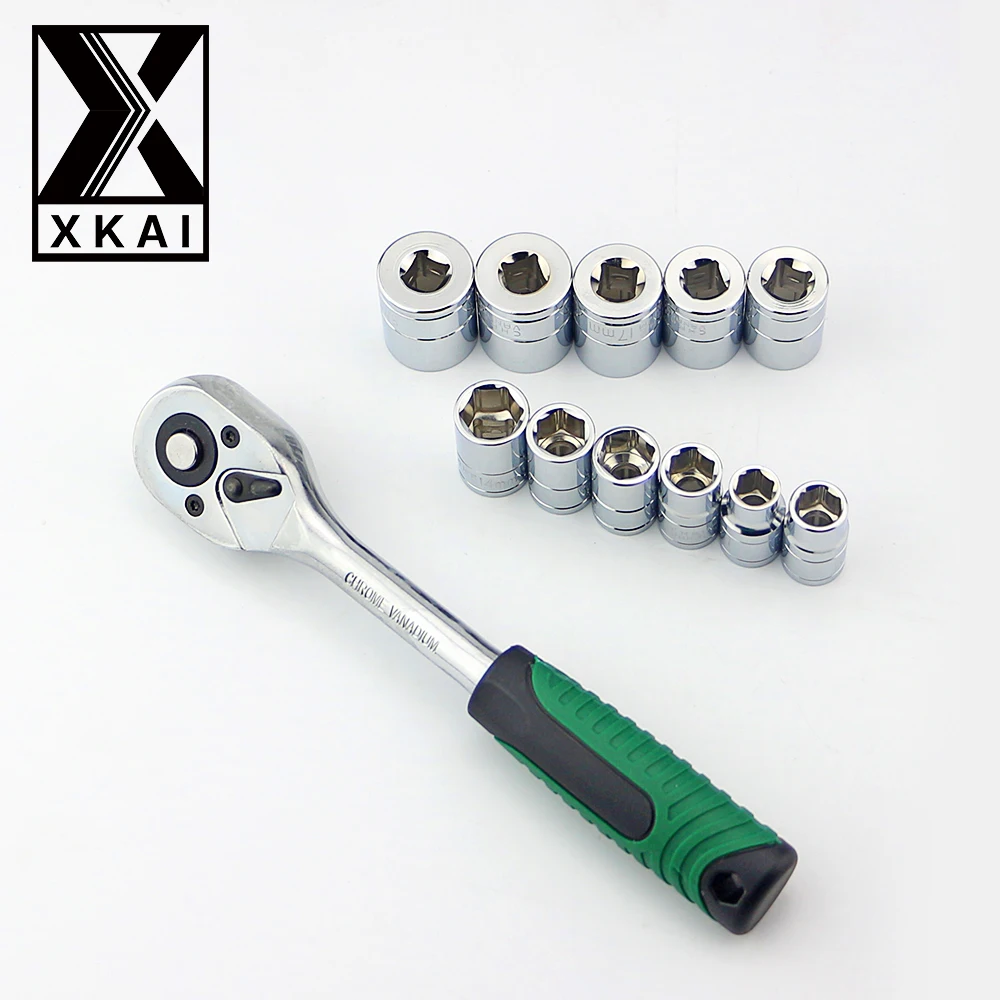 XKAI 3/8 &quot9 19 мм торцевой ключ головка метрический Набор торцевых головок комплект