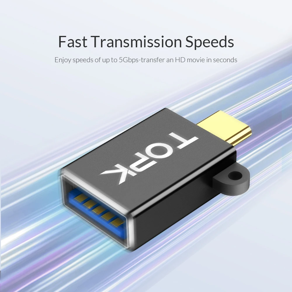 TOPK AN71 usb type C OTG штекер USB 3,0 адаптер Женский OTG кабель мини конвертер для samsung Xiaomi huawei планшет и Android и ПК
