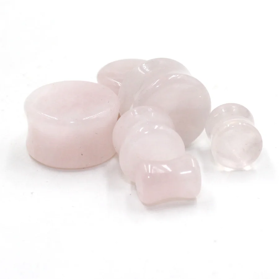 2 шт. модные розовые растягивающиеся носилки с натуральным камнем кольца для