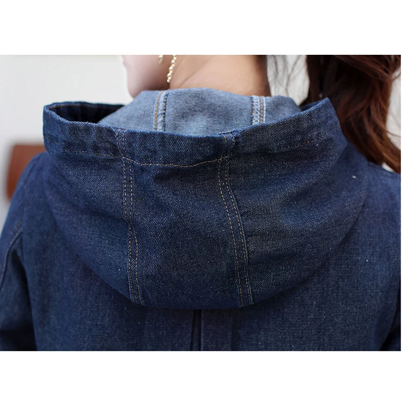 Для женщин Новинка 2017 года Пальто для будущих мам осень плюс Размеры джинсовая