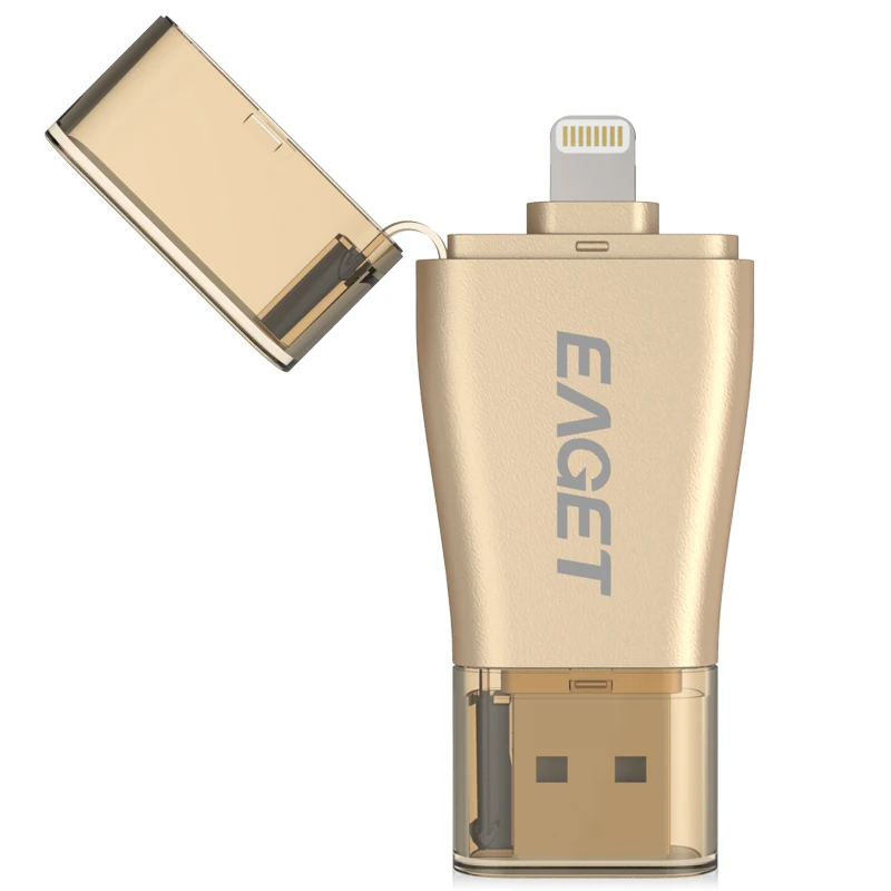 EAGET I50 для iPhone OTG USB 3,0 флеш-накопители 32 Гб Расширение емкости для iPhone/iPad/iPod, микро-флеш-накопитель для ПК/MAC