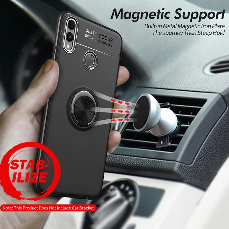 Armor Case For Samsung Galaxy A30 Silicone Finger Ring Holder Soft Bumper Back Cover Phone Cases |