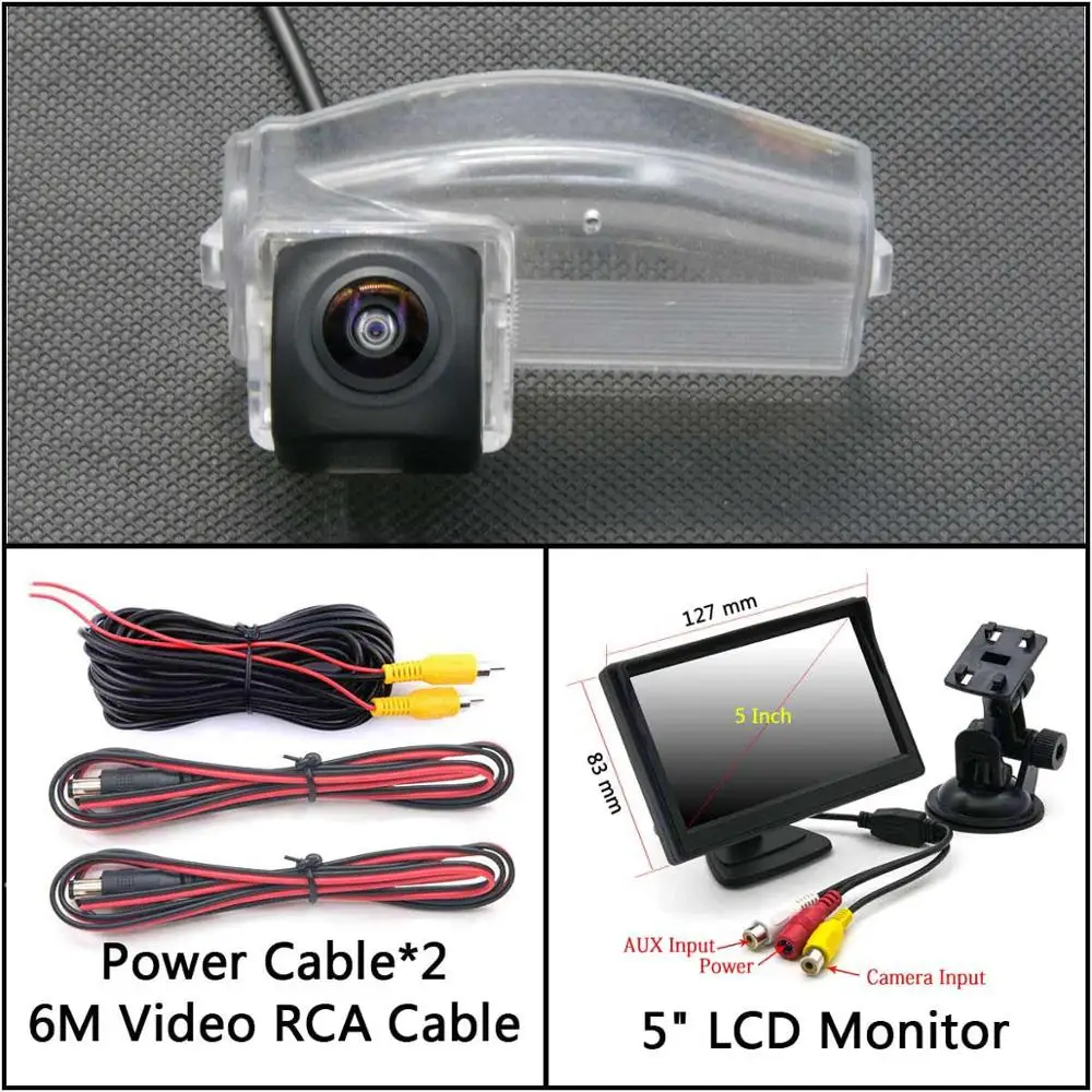 Cam Add 5 inch LCD 175 градусов HD камера заднего вида Камера для Mazda 3 2004 2005 2006 2007 2008 2009 2010 2011 2012 2013 Mazda 2 2011 2012 2013 автомобиля - Название цвета: Cam Add 5 inch LCD