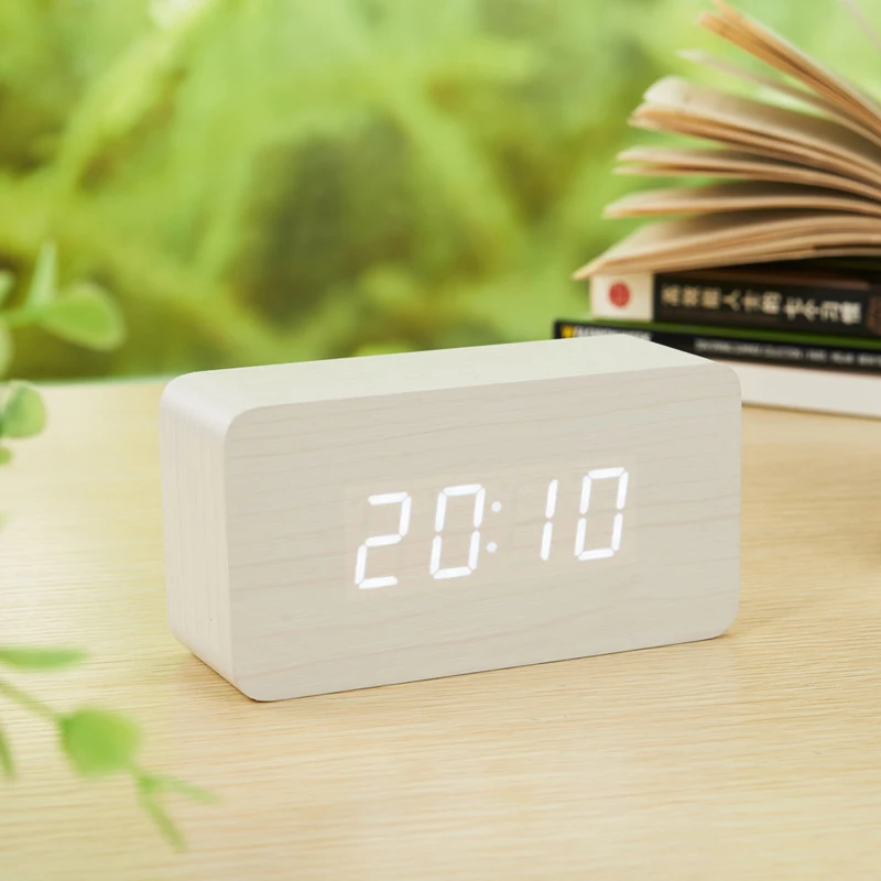 Бамбук и деревянный календарь цифровой термометр LEDclock для контроля