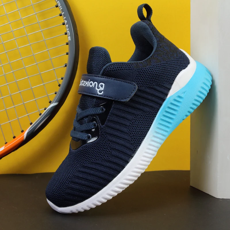 Новинка весна лето 2019 детские спортивные кроссовки Flyknit для мальчиков и девочек