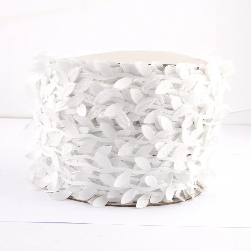 1Yd/5Yds/10Yds 10 цветов винтажный мягкий лист кружевная отделка горячая лента для продажи прессованная швейная одежда аксессуары аппликация ремесла Отделка - Цвет: Белый
